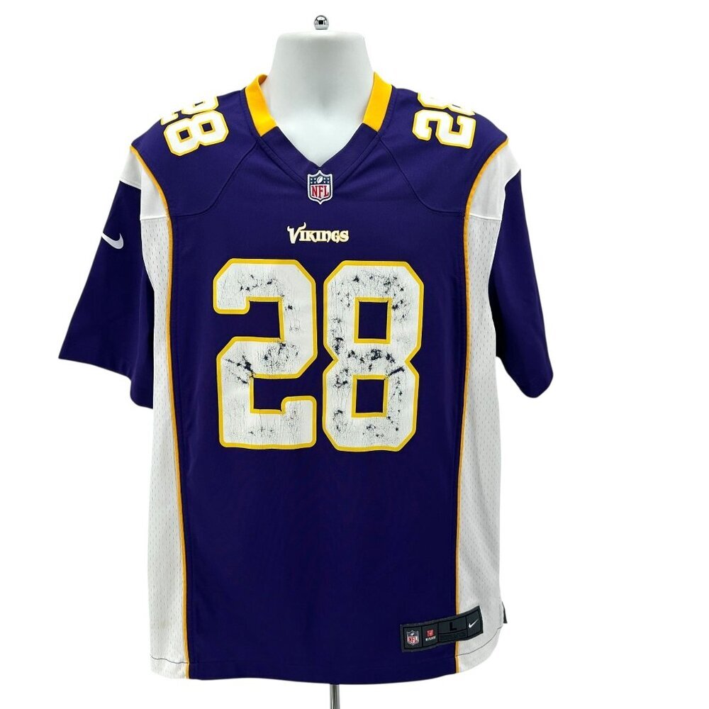 Minnesota Viking Nike Mens Large Jersey Adrian Peterson On Field Football Purple